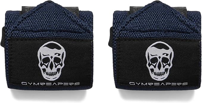 Gymreapers Weightlifting Wrist Wraps (IPF Approved) Professional Quality Wrist Support with Heavy Duty Thumb Loop - Best Wrap for Powerlifting Competition, Strength Training, Bodybuilding