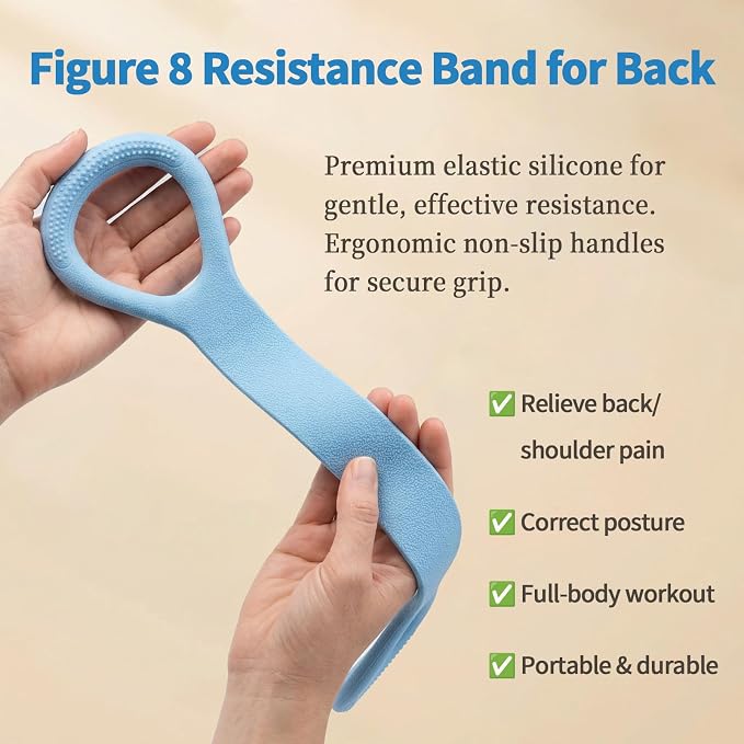 Pedal Resistance Bands 6-Tube Multifunction | Durable 6-Tube Multifunction Pedal Band, Full Body Workout, Includes Figure 8 Band with Handles（Blue）