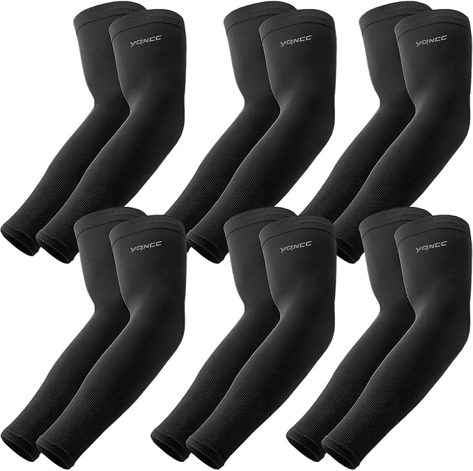 YQXCC Arm Sleeves Cooling UV Sun Protection Sport Compression for Men Women | UPF50, Tattoo Coverage, Lightweight, Breathable, Seamless Cover Arms, Daily Wear, Outdoor Work, Basketball Baseball Golf