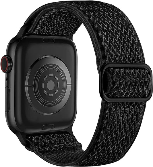 Lerobo Stretchy Nylon Solo Loop Band, Compatible with Apple Watch Series 11 10 9 8 7 6 5 4 3 SE3/2/1 Ultra3/2/1, Adjustable Strap for iwatch Band 44mm 45mm 46mm 49mm 42mm 40mm 41mm 38mm for Women Men