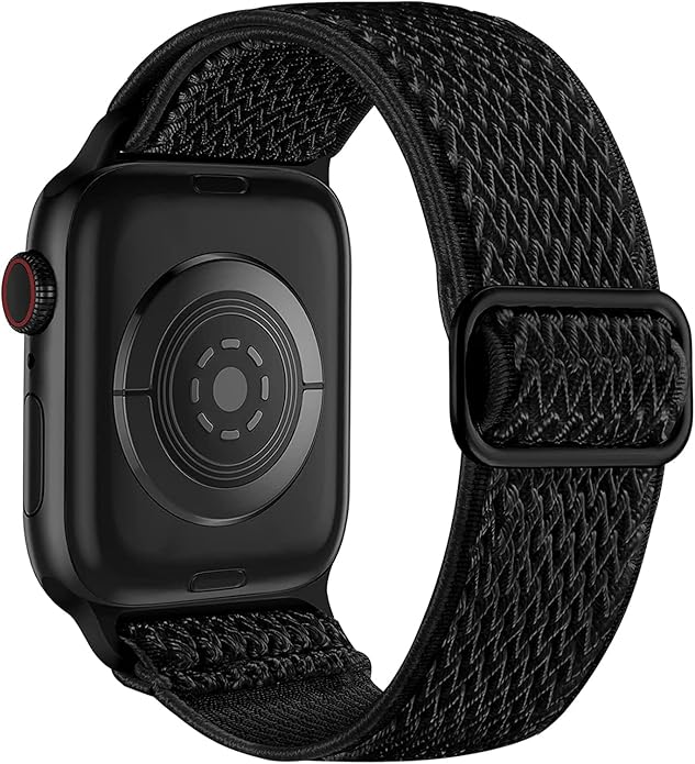 Lerobo Stretchy Nylon Solo Loop Band, Compatible with Apple Watch Series 11 10 9 8 7 6 5 4 3 SE3/2/1 Ultra3/2/1, Adjustable Strap for iwatch Band 44mm 45mm 46mm 49mm 42mm 40mm 41mm 38mm for Women Men
