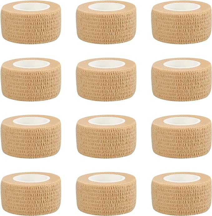 6pcs 2in Self Adhesive Bandage Wraps, 12 Colors, 5 Yard Wraps for Sports