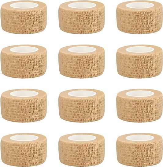 6pcs 2in Self Adhesive Bandage Wraps, 12 Colors, 5 Yard Wraps for Sports