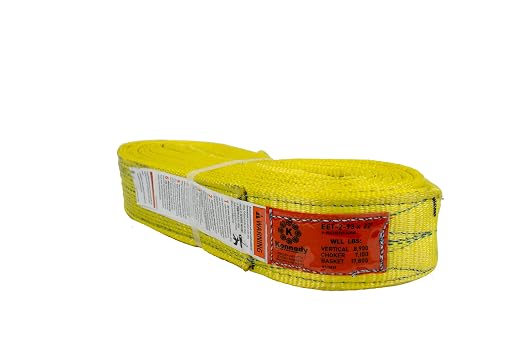 Kennedy Wire Rope & Sling Co. 3" x 22' 2-Ply Twist Eye Polyester Lifting Sling (Various Sizes in Listing) Made in The USA