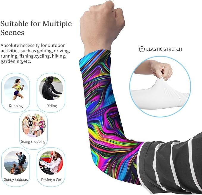 Marble Sports Compression Arm Sleeves for Men & Women - Youth Arm Sleeve Baseball Volleyball Sleeves & Basketball Sleeve