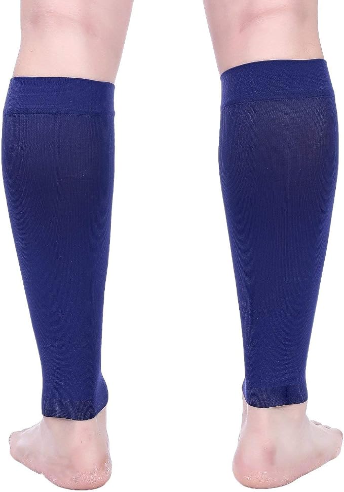 Doc Miller Compression Calf Sleeve for Men & Women, 20-30mmHg | Graduated Support for Running, Shin Splints, Calf Strain, Knee High, Small to 6XL Plus Size
