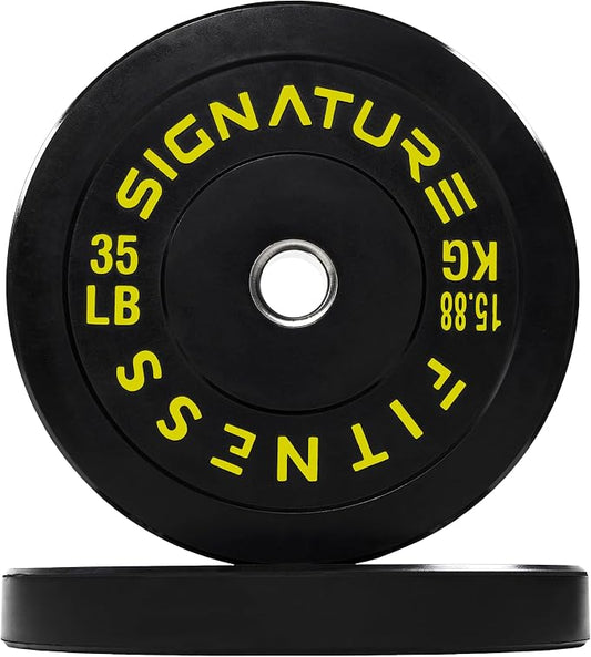 Fitvids 2-Inch Olympic Rubber Weight Plates Pair, Bumper Plates for Strength Training, multiple options