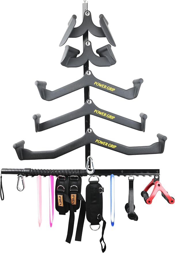 VAIIO lat pull down bar storage, One-piece molding gym storage wall organizer, Large-capacity storage gym storage rack, home gym organizer