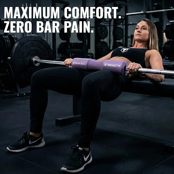 Advanced Squat Pad - Barbell Pad for Hip Thrusts, Squats & Lunges - Neck & Shoulder Squat Bar Pad Cushion Support Foam for Extra Comfort