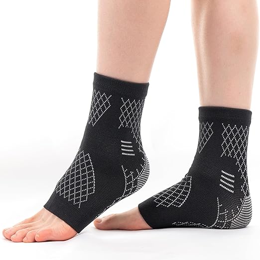 2 Pack Ankle Brace & Ankle Compression Sleeve for Women Men | Arch Support Socks, All-Day Wear, Achilles Tendonitis Brace for Plantar Fasciitis, Sprains, Foot Swelling Relief