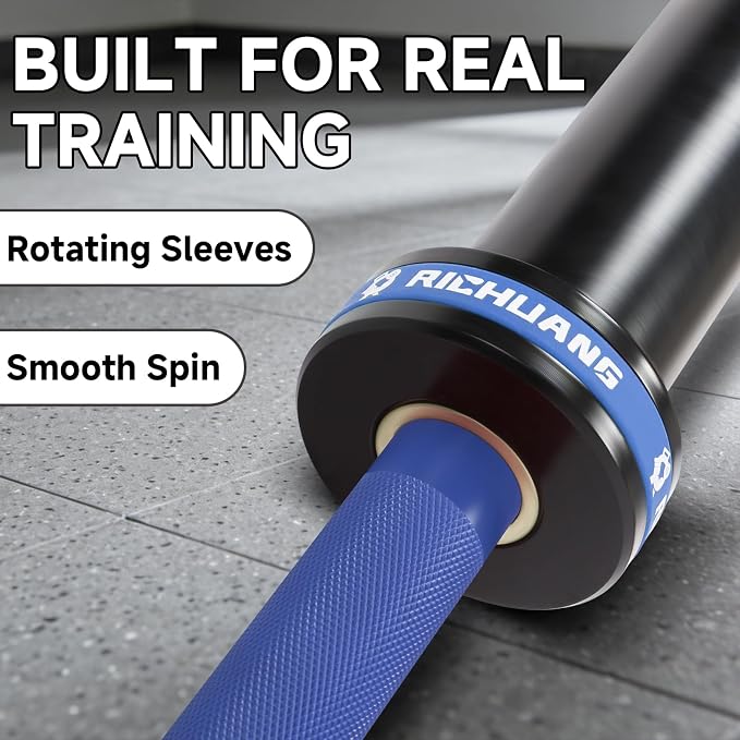 Ceramic Olympic Barbell 4/5/6FT – Short 2" Bar for Home Gym | Alloy/A3/45 steel. 400-500LB. 28mm knurled grip. Brass bushings. Squat, bench, deadlift, hip thrust. Fits standard plates.