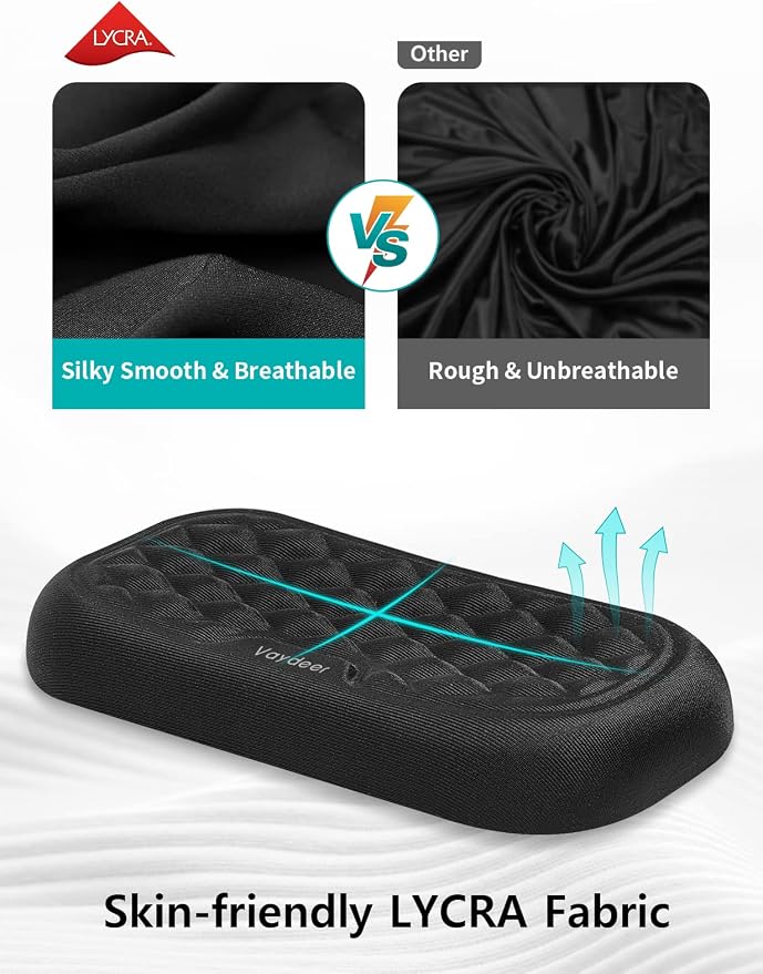 Vaydeer Wrist Rest for Keyboard and Mouse, Computer Ergonomic Wrist Support Pad Set, Soft Memory Foam Arm Cushion for Desk, Palm Hand Office Gaming Laptop Typing-Medium