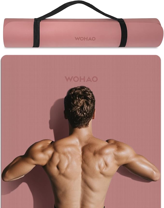 Extra Wide & Thick 8mm Yoga Mat, 72"x31.5" | Large Non Slip Exercise Mat, Premium POE Material, Superior Cushioning & Stability, With Strap for Home Gym, Pilates
