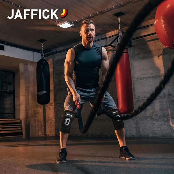 Jaffick 7MM Neoprene Knee Compression Sleeve for Weightlifting (1 Pair),XXL | Double-Layer With Pressure Belt, Powerlifting & Cross Training - Men & Women