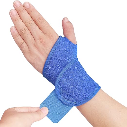 YUNYILAN Wrist Brace Wrist Wraps for Carpal Tunnel 2 Pack Wrist Brace Compression Straps Hand Support, Adjustable Wrist Support for Arthritis and Tendinitis, Joint Pain Relief (Blue)