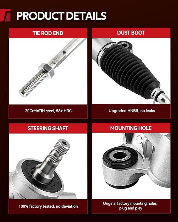 Torchbeam Manual Steering Rack & Pinion Assembly Fit for 2004-2009 Prius, Replaces OEM 1G-2660