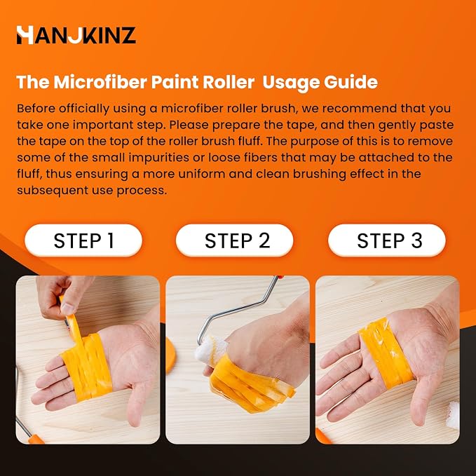 2 Inch Microfiber Paint Roller Kit, 20 Pack | Includes 20 Microfiber Covers with 3/8" Nap, Ideal for Walls, Doors, Cabinets, and Crafts, Mini Size for Touch-Up Work