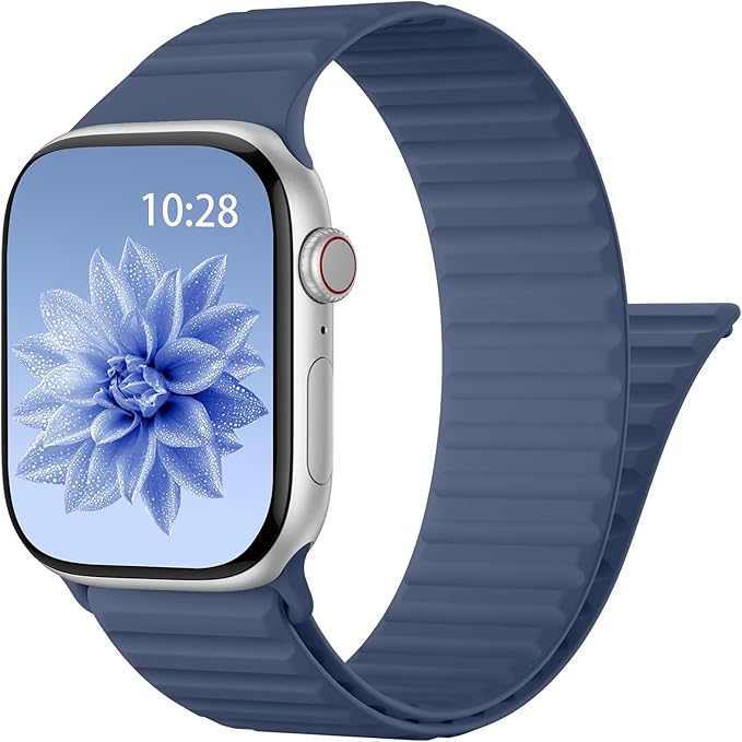 Patented Magnetic Silicone Sport Band for Apple Watch Bands for Women Men | Soft Silicone Solo Loop 40mm 38mm 41mm 44mm 45mm 42mm 49mm, Sport Strap for iWatch Series 11 10 9 8 7 6 5 4 3 2 1 SE Ultra