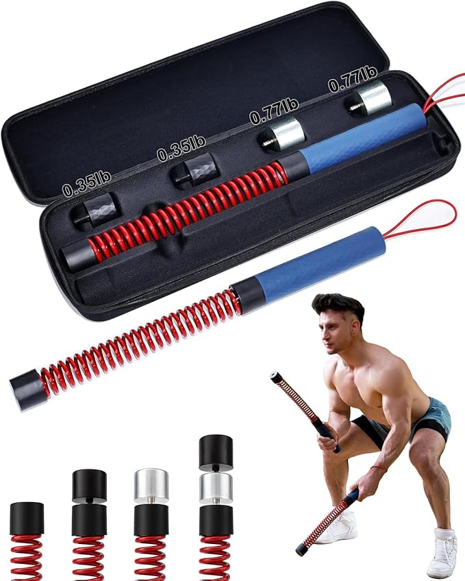 Upgraded Ropeless Battle Ropes for Home Gym, 1.7-2.8 lb Weighted Cords | Four Adjustable Weight Workout Handles for HIIT, Strength & Low-Impact Cardio Training, Full Body Exercise Equipment