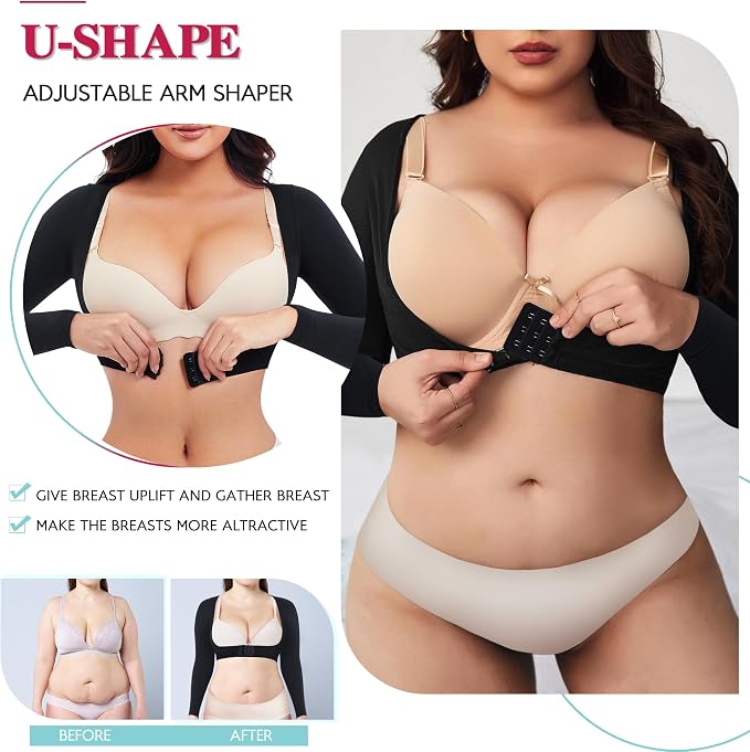 LODAY Upper Arm Shaper for Women Faja Post Surgery Slimming Compression Sleeves Shapewear Tops