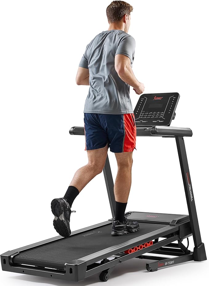 Sunny Health & Fitness 20" x 55" Auto Incline Treadmill with Folding Deck