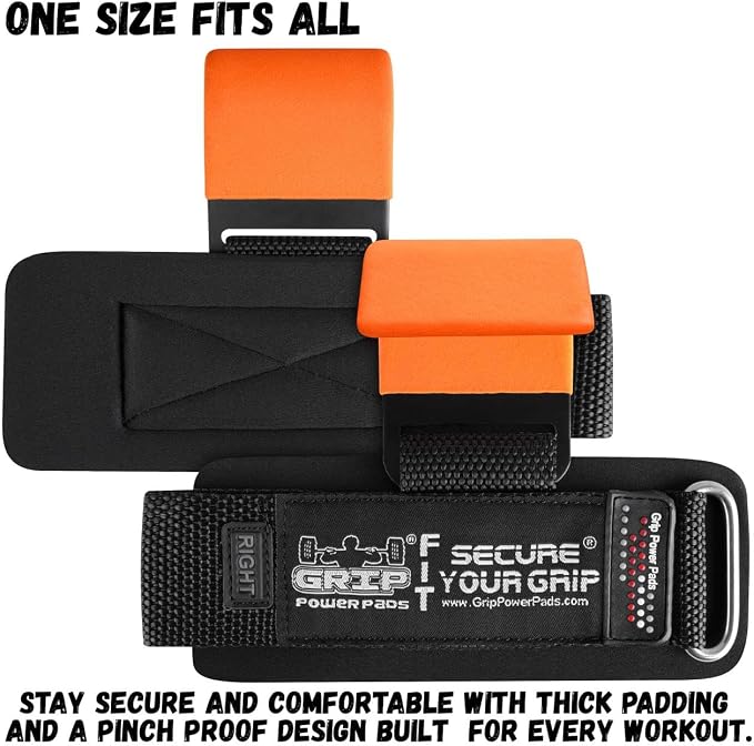 Weight Lifting Rod Hooks Heavy Duty Wrist Wraps Power Weight Lifting Training Gym Grips Straps Set of 2