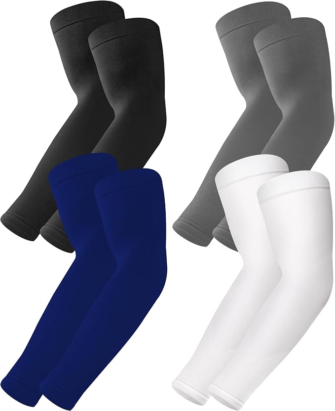 BHYTAKI UV Sun Protection Arm Sleeves, UPF 50 Sports Cooling Arm Compression Sleeves for Men Women Teenager