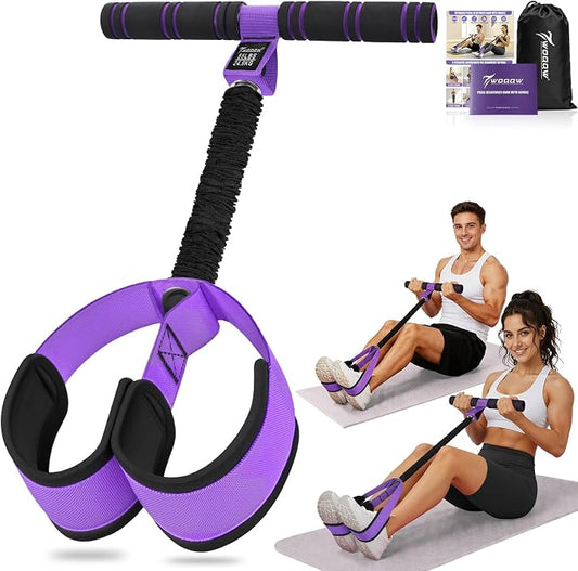 Upgraded Pedal Resistance Band with Handles, Foot Pedal Resistance Bands for Women, Core Abs Leg Training, Exercise Bands for Full Body Workout Fitness, Home Gym Equipment, Pilates & Physical Therapy