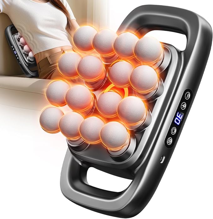Gurui 16-Head Massage Gun Set for Deep Tissue Massage | Neck Massager, Back Shoulder Leg Massage, Multiple Attachments, Cordless Design, Adjustable Intensity, Full Body Use