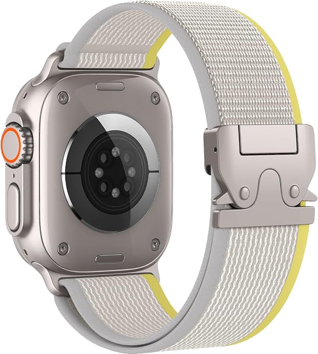 Elastic Sport Band for Apple Watch Ultra 3/2/1 Bands 49mm 46mm 45mm 44mm 42mm 41mm 40mm 38mm Men Women, Adjustable Parachute Buckle Nylon Fabric Wristband for iWatch Series 11 10 SE 9 8 7 6 5 4 3