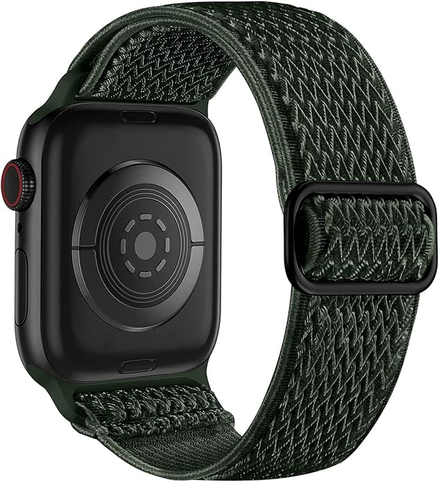 Lerobo Stretchy Nylon Solo Loop Band, Compatible with Apple Watch Series 11 10 9 8 7 6 5 4 3 SE3/2/1 Ultra3/2/1, Adjustable Strap for iwatch Band 44mm 45mm 46mm 49mm 42mm 40mm 41mm 38mm for Women Men