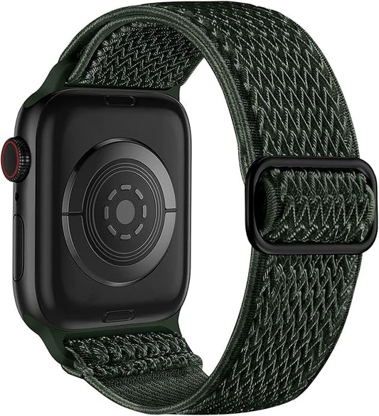 Lerobo Stretchy Nylon Solo Loop Band, Compatible with Apple Watch Series 11 10 9 8 7 6 5 4 3 SE3/2/1 Ultra3/2/1, Adjustable Strap for iwatch Band 44mm 45mm 46mm 49mm 42mm 40mm 41mm 38mm for Women Men