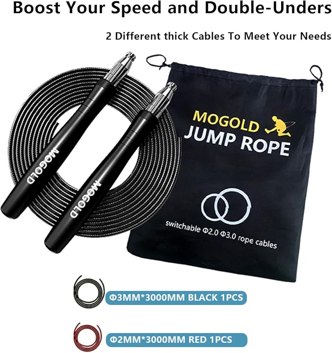 Speed Ropes Jump Rope For Men/Women-Tangle-Free-Self-Locking Screw-Free Design