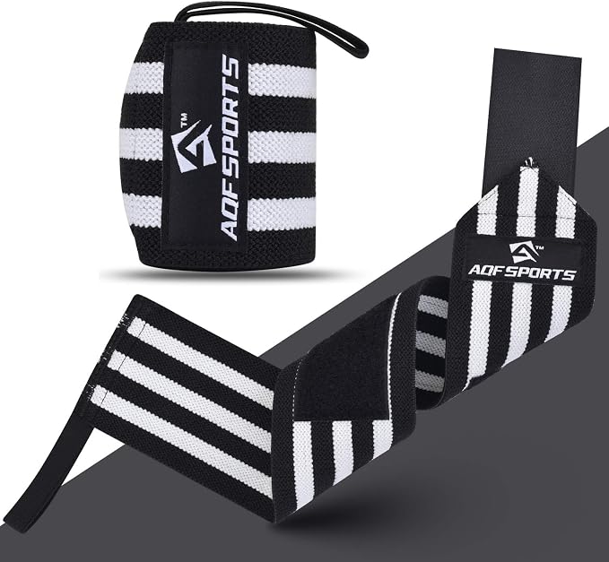 AQF Wrist Wraps for Weightlifting & Powerlifting, 18" USPA Approved (Pair)