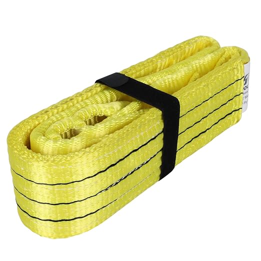 Lift Sling Straps,3" x 6' 2-Ply Heavy Duty Flat Eye Lift Sling | Polyester Lifting Straps Tree Saver Recovery Strap Web Sling Rigging Securing Moving Tow Hoisting Gear Straps Kit 17600lb
