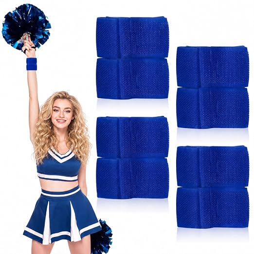 4 Pack Wrist Brace Adjustable Wrist Support Sport Straps for Tendonitis Carpal Tunnel Arthritis Gymnastics Wraps Pain Relief for Football Cheerleaders Fitness Weightlifting(Blue)