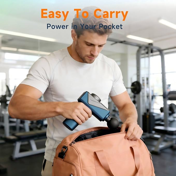 Massage Gun with Heat, Powerful Warming Massage, Home & Travel, | Massage Gun with Heat, Powerful Heated Massage, Quiet Portable Massager for Home& Travel, Lightweight Design