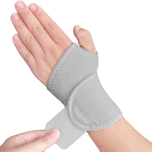 YUNYILAN Wrist Brace Wrist Wraps for Carpal Tunnel 2 Pack Wrist Brace Compression Straps Hand Support, Adjustable Wrist Support for Arthritis and Tendinitis, Joint Pain Relief (Gray)