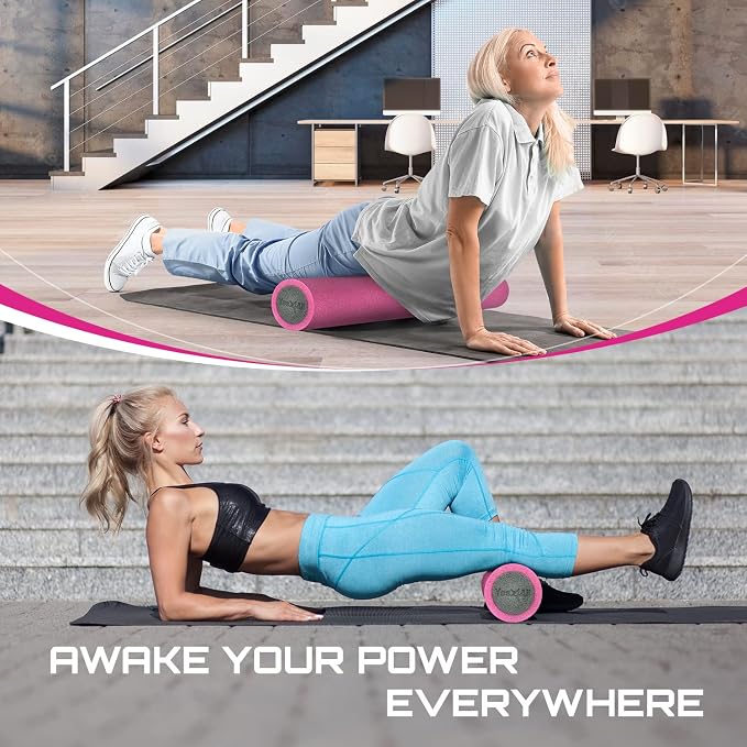Yes4All Medium Firm Two-Layer PE Foam Roller for Yoga & Pilates
