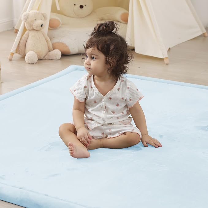 1.5" Thick Baby Play Mat for Floor,59x71 Padded Playpen Mat, Non-Slip | Ultra Soft Playmat for Baby,Tummy Time Foam Mats,Cushioned for Infant,Kids and Toddler Crawling,Easy Care