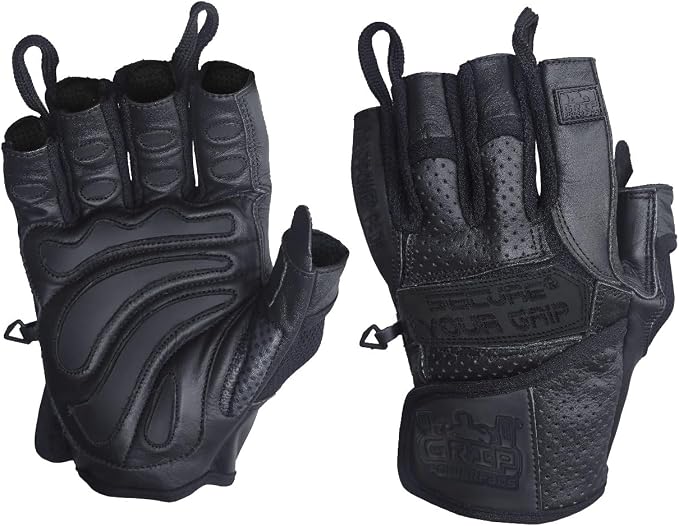 Elite Leather Gym Gloves – Grip & Comfort Design for Weightlifting, Powerlifting, Bodybuilding & Strength Training Workouts for Men & Women