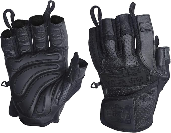 Elite Leather Gym Gloves – Grip & Comfort Design for Weightlifting, Powerlifting, Bodybuilding & Strength Training Workouts for Men & Women