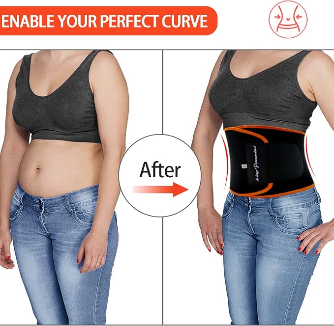 KingPavonini Waist Trimmer for Women & Mens Waist Trainer Sweat Belt Plus Size, Upgraded