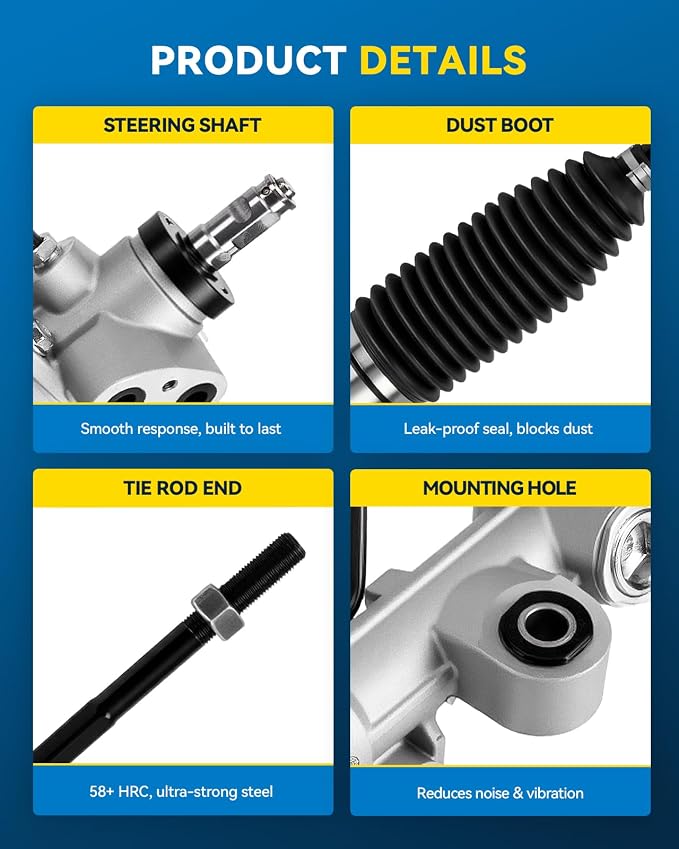 PHILTOP Steering Rack and Pinion for Colorado, Canyon, i-290, i-280, i-350 | 2006-2012 Colorado/Canyon, 2006 i-280/i-350, 2007 i-290, 2007-2008 i-370 4WD Replace No.25912269, 15921545, 971041