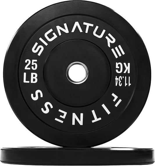 Fitvids 2-Inch Olympic Rubber Weight Plates Pair, Bumper Plates for Strength Training, multiple options