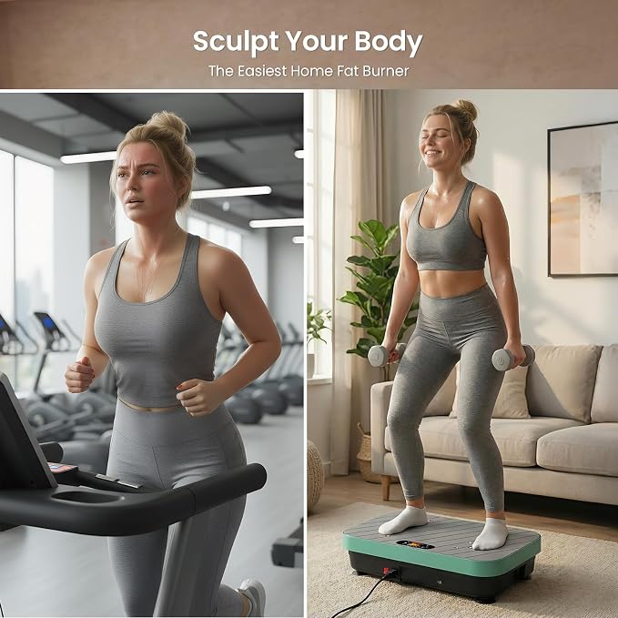 Vibration Plate Exercise Machine: TISSCARE Vibrating Plates for Weight Loss and Lymphatic Drainage, 400lbs Shake Plate Whole Body Workout Platform for Home Fitness Fat Burner Gifts