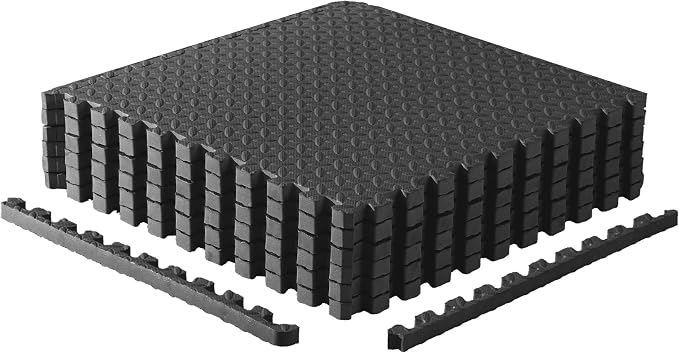 CAP Puzzle Exercise Mats | 1” Thick EVA Interlocking Foam Tiles for Home Gym Flooring | Multiple Options