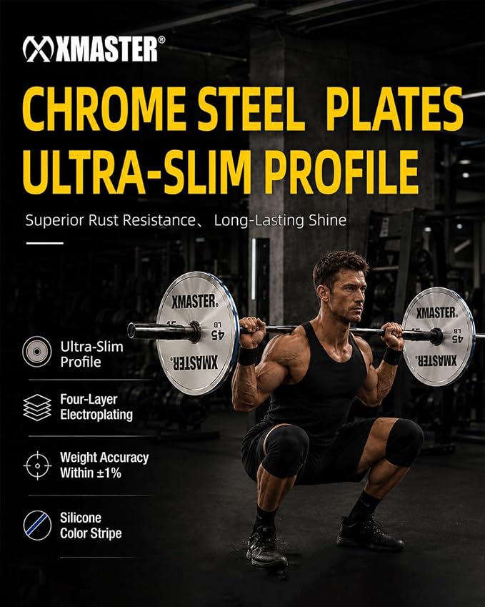 XMASTER FITNESS Chrome Steel Plates