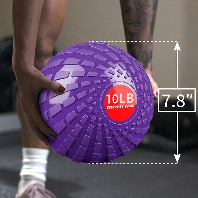Medicine Ball 8, 10 lbs Slam Ball Weighted Balls for Exercise Strength and Crossfit Workout