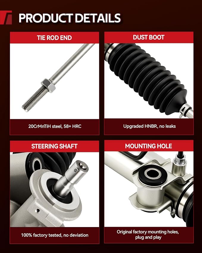 Torchbeam Power Steering Rack & Pinion Assembly Fit for 2010 2011 2012 2013 Transit Connect, Hydraulic System Steering, Replaces OEM 22-2108